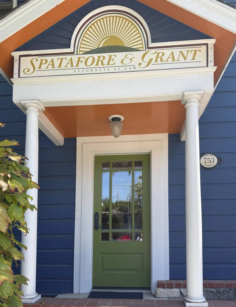 spatafore-grant-san-luis-obispo-office Spatafore & Grant office entrance at 753 Pacific Street, San Luis Obispo